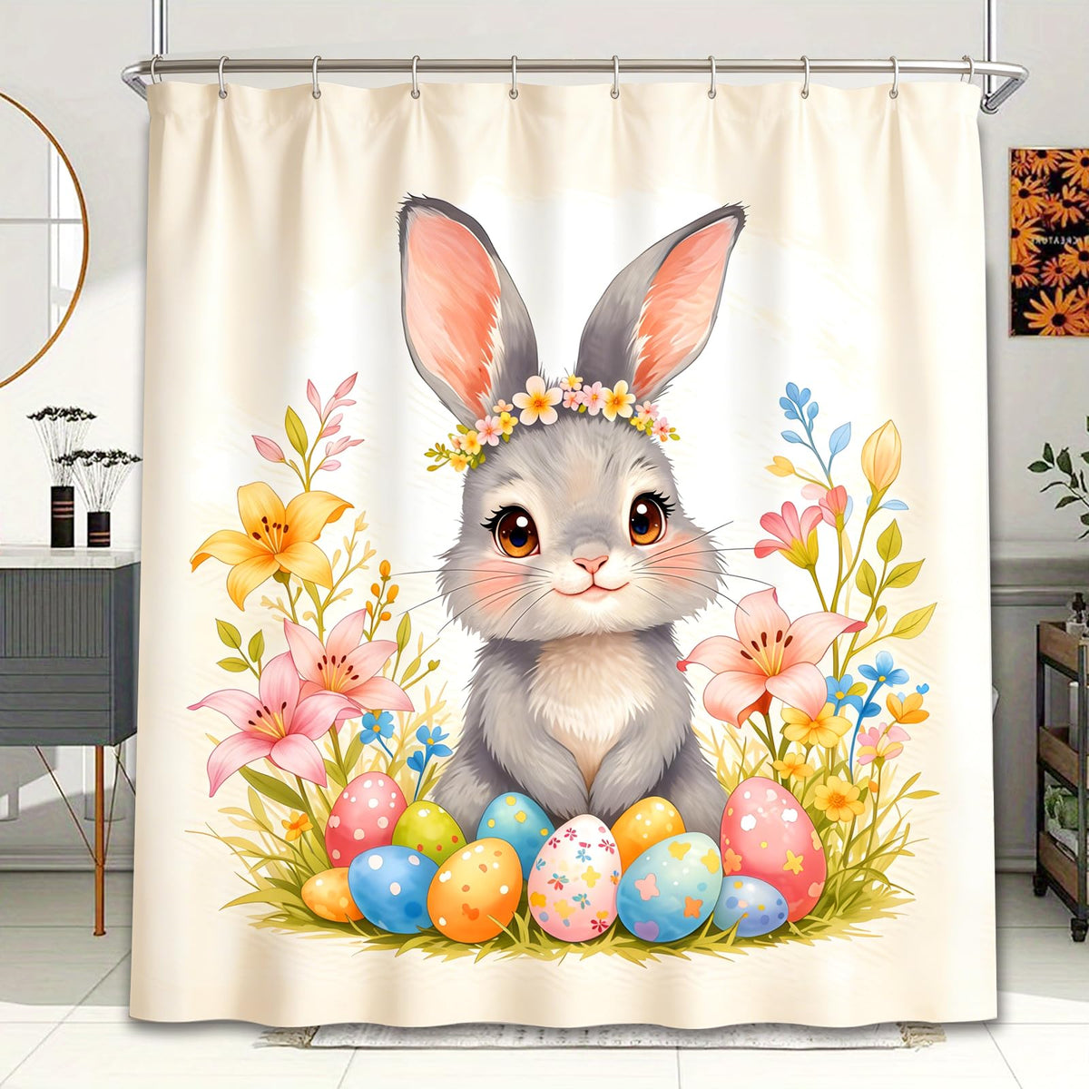 Halloween Shower Curtain Spooky Bathroom Cute Funny Shower Curtains Ghost Shower Curtain 72x72 Inch Waterproof Polyester Insulated Home Decor Set Halloween Bathroom Decor