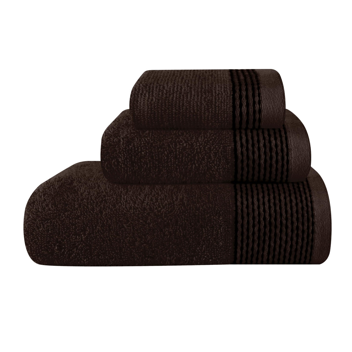 Belizzi Home 100% Cotton Ultra Soft 6 Pack Towel Set, Contains 2 Bath Towels 28x55 inchs, 2 Hand Towels 16x24 inchs & 2 Washcloths 12x12 inchs, Compact Lightweight & Highly Absorbant - Black