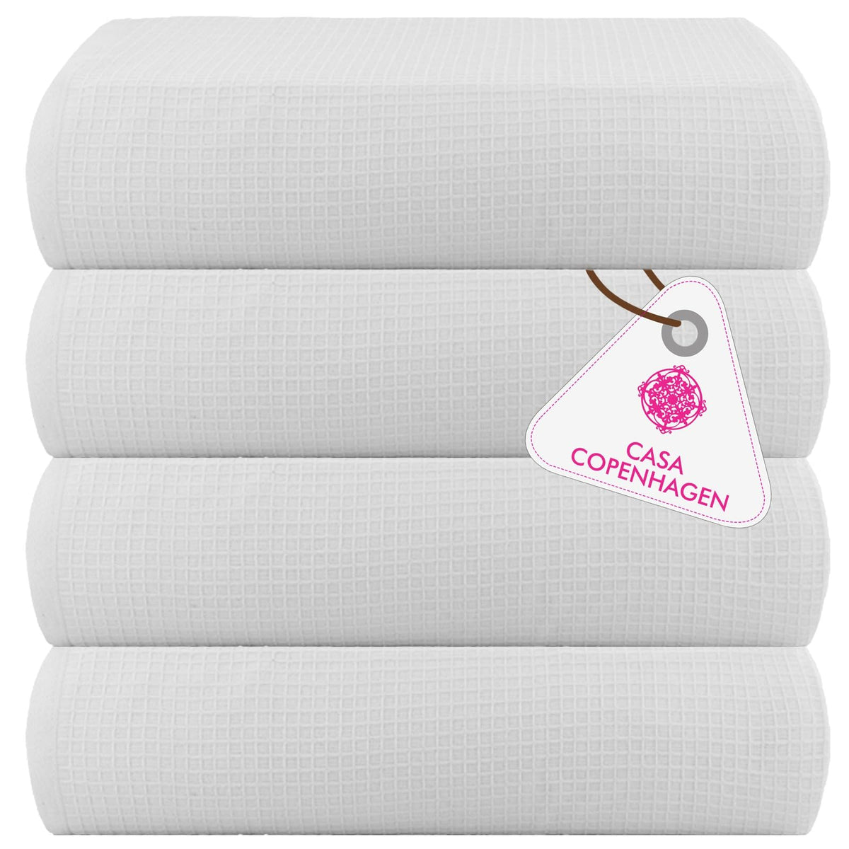 CASA COPENHAGEN 6pcs Bathroom Towel Gift Set, 600GSM, Dark Black