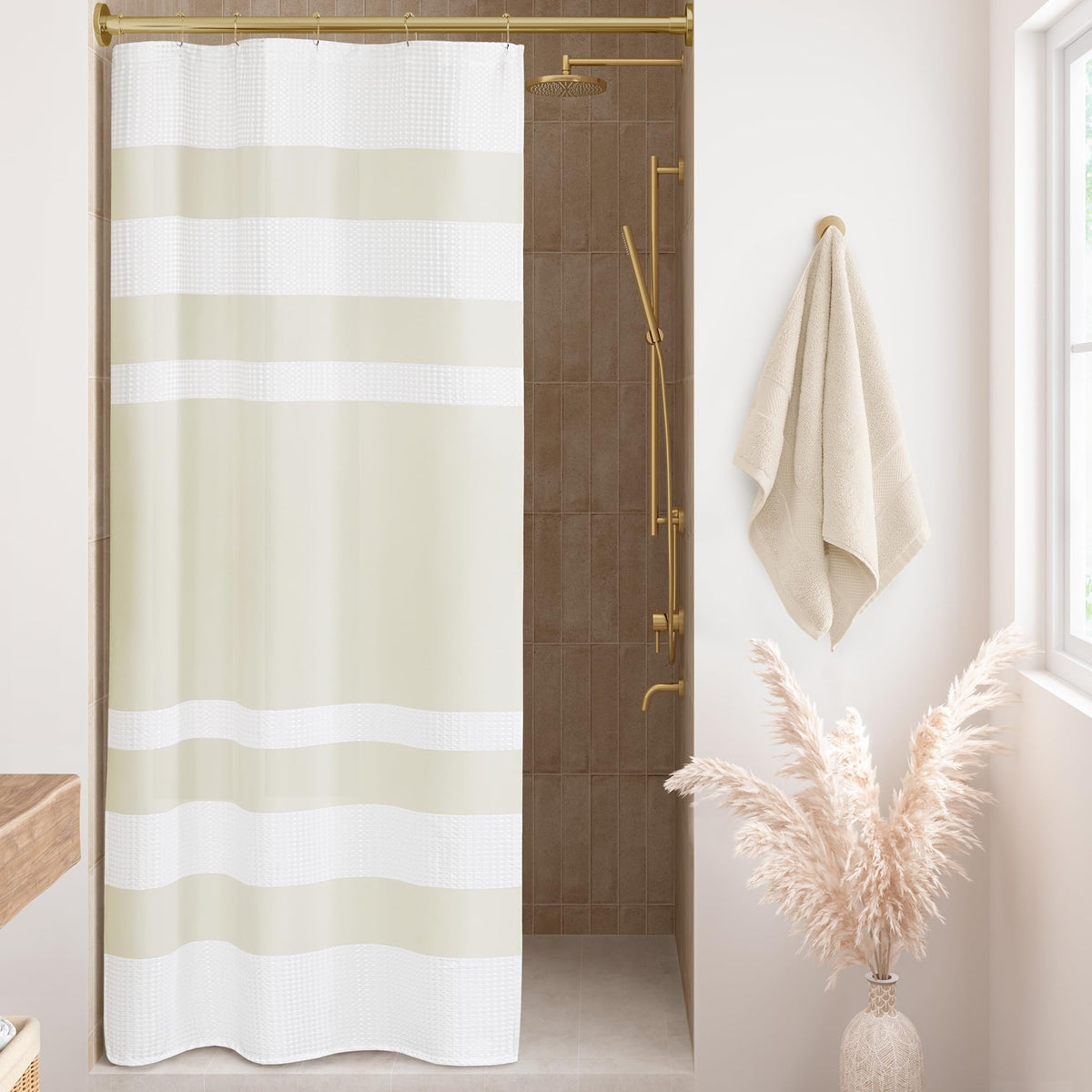 Madison Park Standard Shower Curtain for Bathroom, Grey Ombre, 72" x 72"