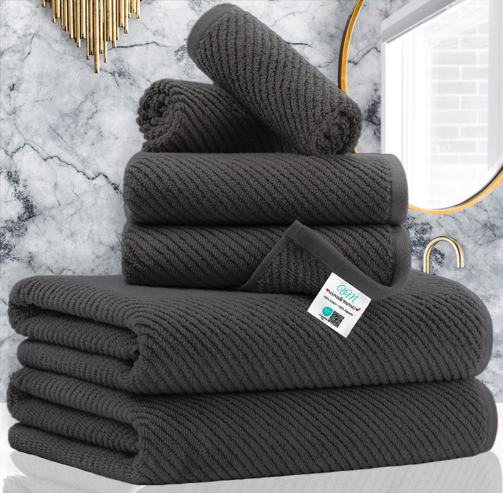VOOVA & MOVAS Hand Towels for Barthroom, 18x28 in, Soft, Deep Turquoise