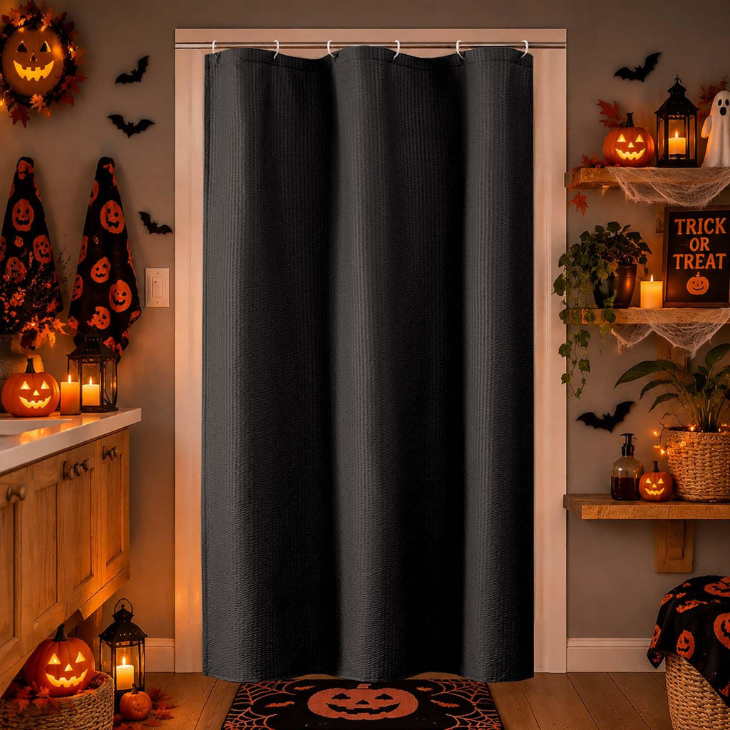 OWENIE White Shower Curtain for Bathroom 84 Inches Extra Long, Elegant 3D Embossed Textured Cloth Waffle Shower Curtain, Modern Luxury Hotel Style, Water Repellent, Machine Washable, 72X84, White