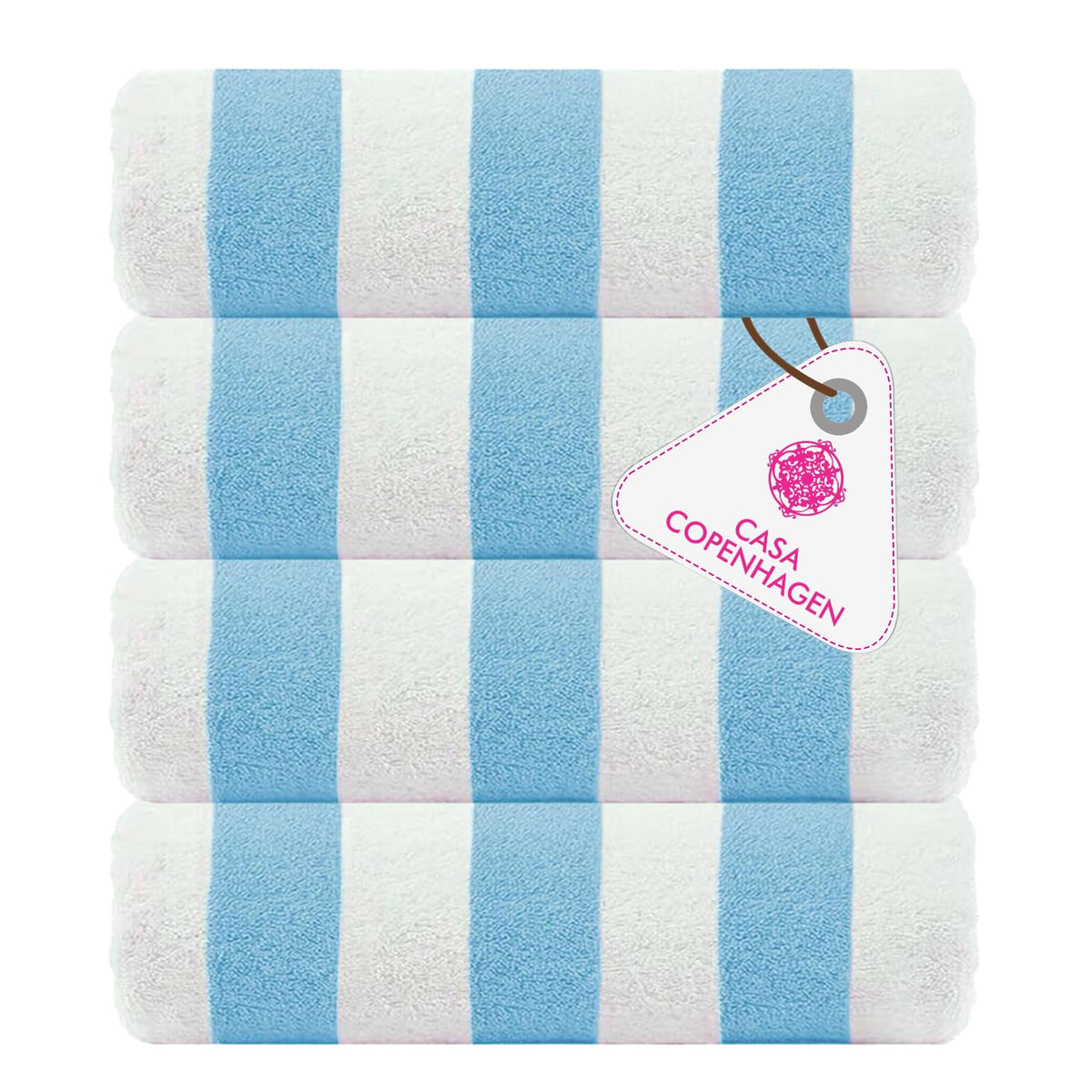 CASA COPENHAGEN 6pcs Bathroom Towel Gift Set, 600GSM, Dark Black