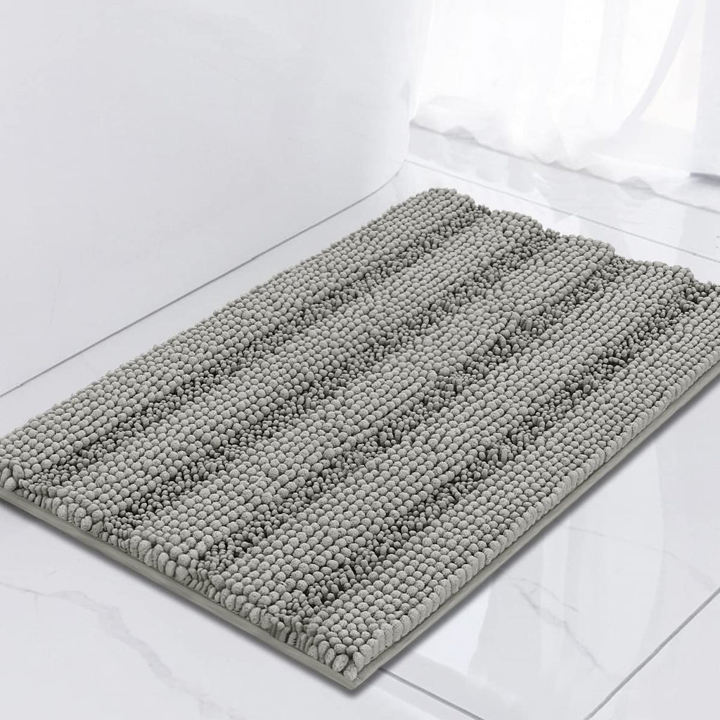 Turquoize Bathroom Runner Rug 17"x47", Soft Absorbent Chenille Bath Rug