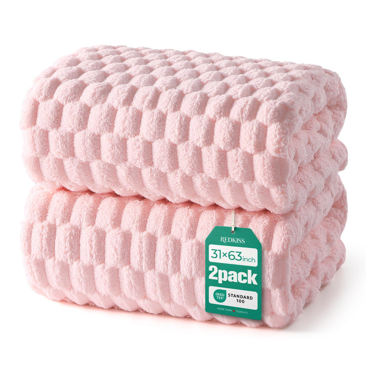 REDKISS 4 Pack Microfiber Bath Towels, Quick Dry, Super Soft, 27"x55"