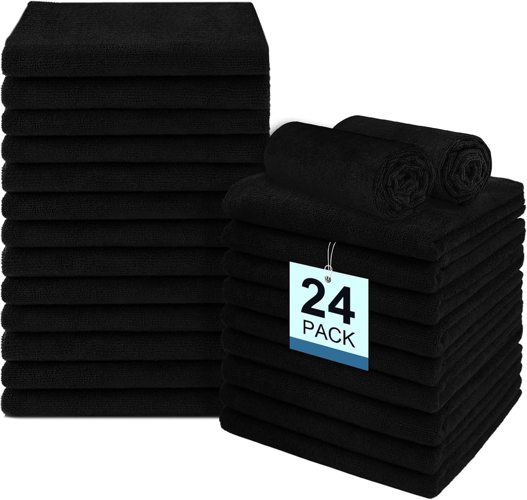 UNIMADE 24 Pack Salon Towels - Highly Absorbent Hand Towels