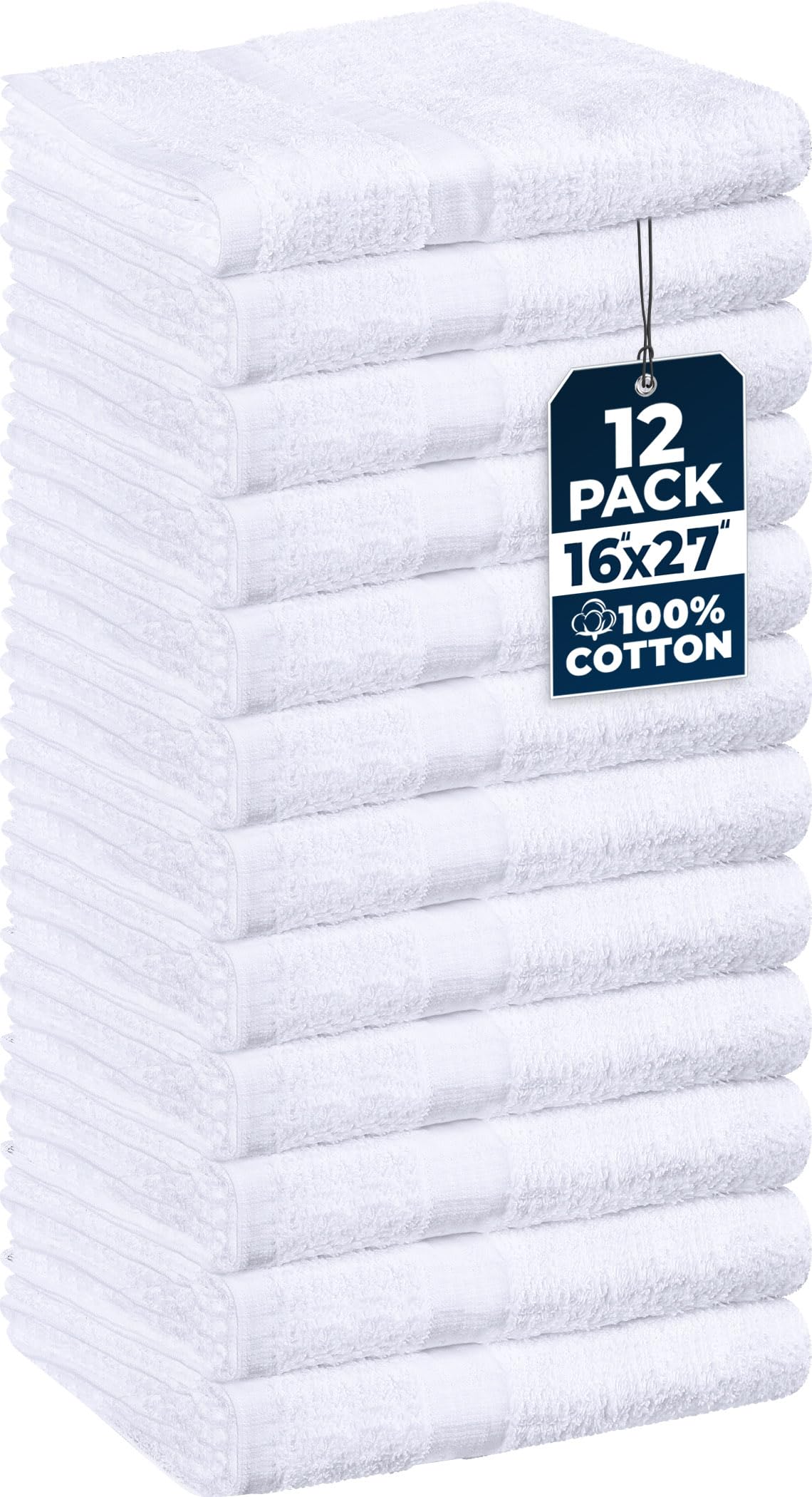 Utopia Towels Salon Towels, Pack of 12, 16x27 in, 100% Cotton, Grey