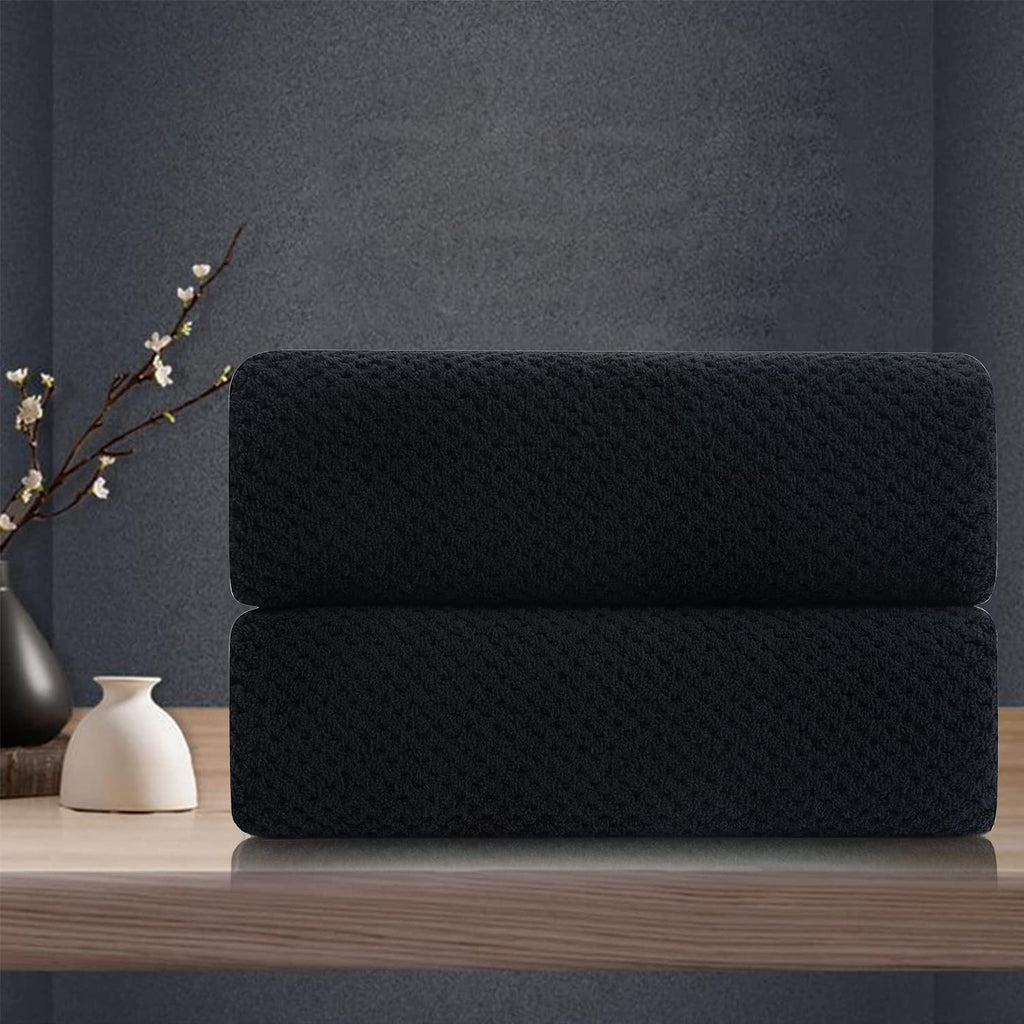 8 Piece Bathroom Towel Set Black White|2 Oversized Large Bath Towels Sheet,2 Hand Towels,4 Washcloths| 600GSM Soft Towel Set for Bathroom Hotel,Highly Absorbent Quick Dry Bath Towel Collections