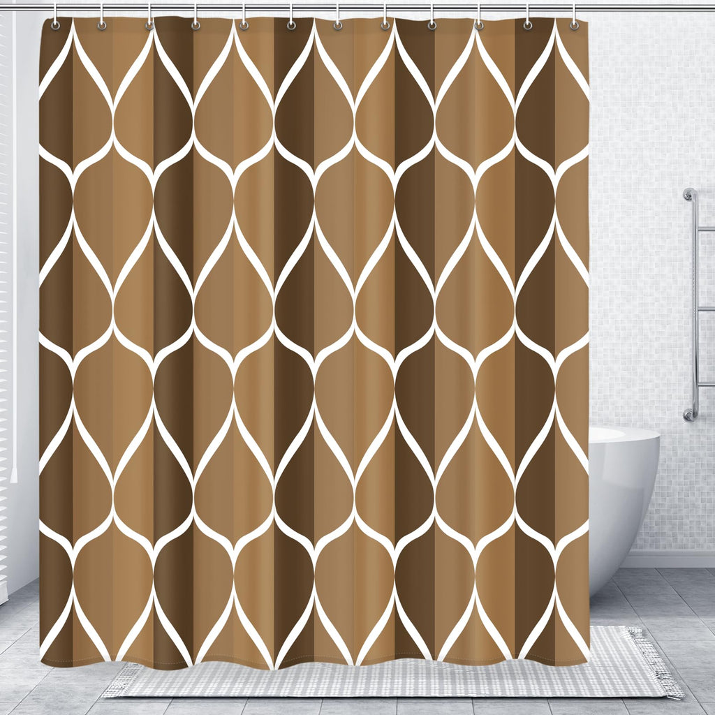 Gelbchu Grey Blend Geometric Shower Curtain for Bathroom, 72x72 Inch