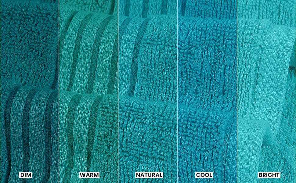 Utopia Towels 6 Piece Hand Towels Set, 16x28 in, 100% Cotton, Turquoise