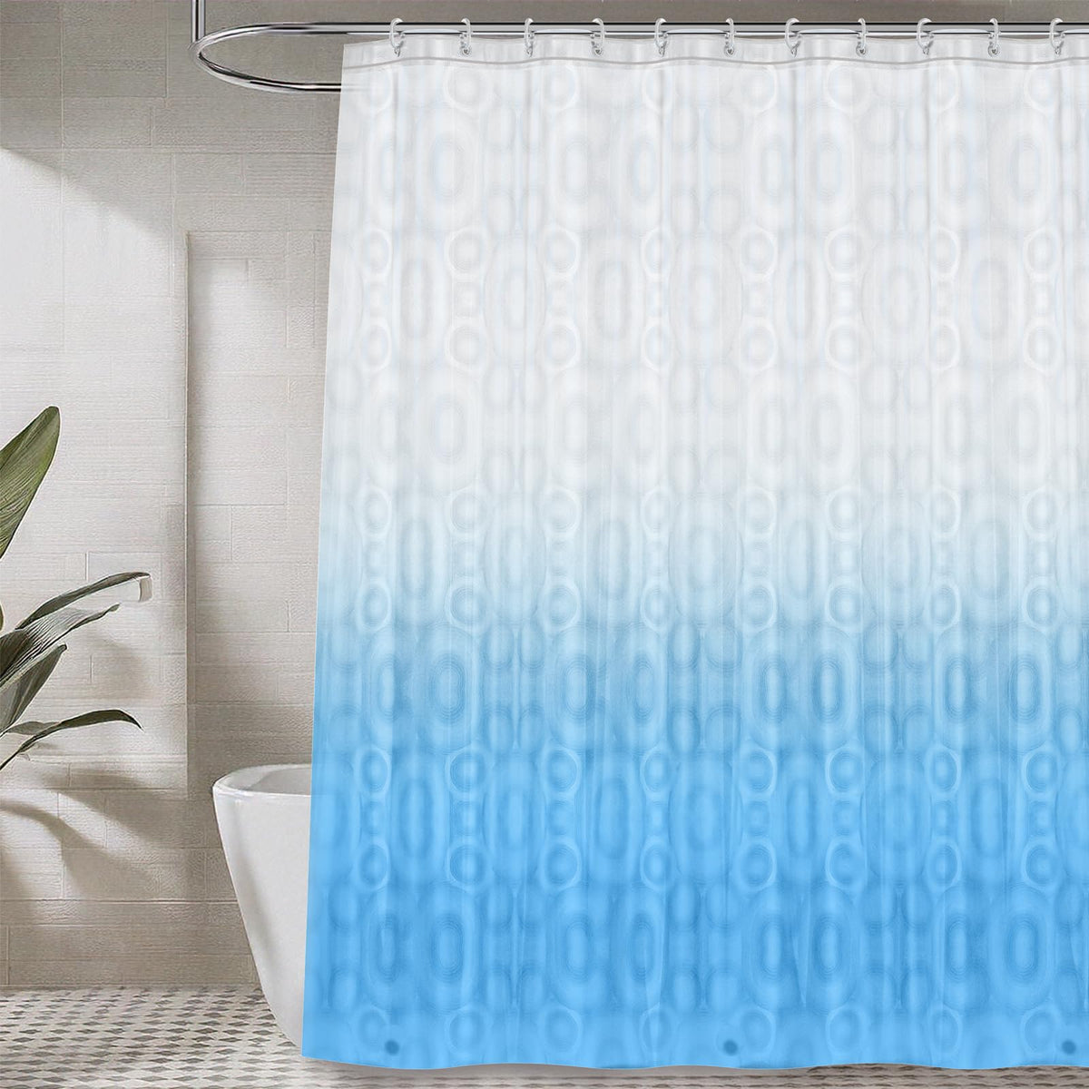 LiBa Shower Curtain PEVA 8G, 72x72 Inch Waterproof Clear