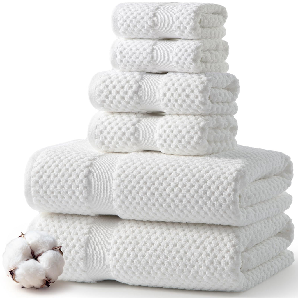 ecolook 6-Piece Towel Set, 100% Cotton