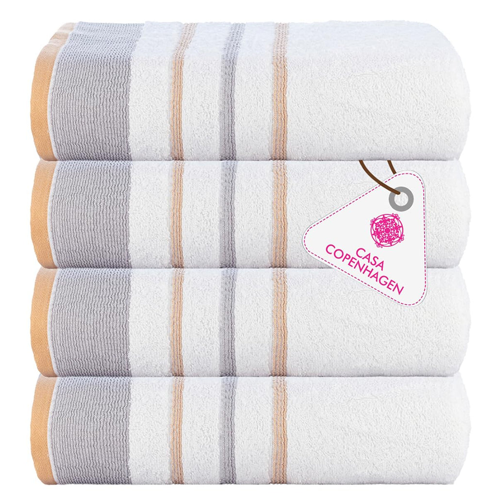 CASA COPENHAGEN 6pcs Bathroom Towel Gift Set, 600GSM, Dark Black