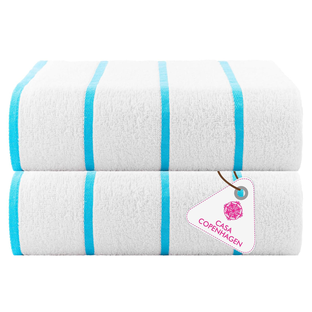 CASA COPENHAGEN 6pcs Bathroom Towel Gift Set, 600GSM, Dark Black