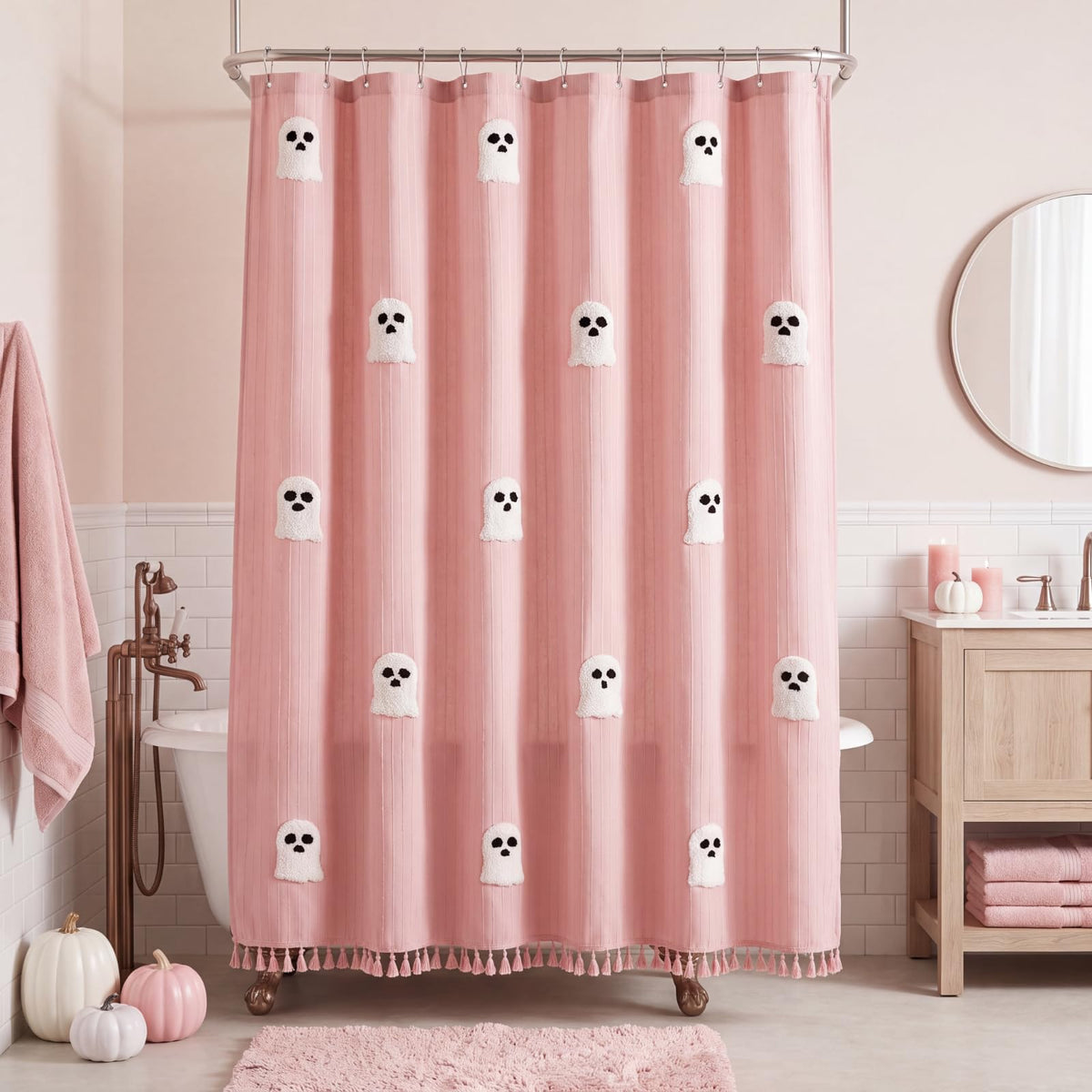 Mindsoft Fall Pumpkin Shower Curtain Bathroom Decor