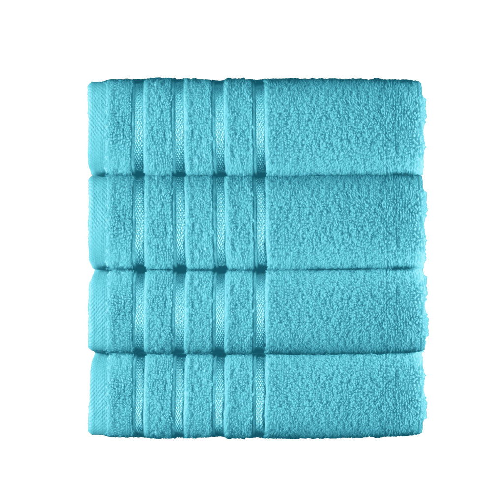 Elegant Comfort 4 Lines Viscose Stripe 6-Piece Premium Towel Set - 100% Turkish Cotton High Absorbent Luxury Bathroom Towels – Includes 2 Washcloths, 2 Hand Towels and 2 Bath Towels Set, Gold