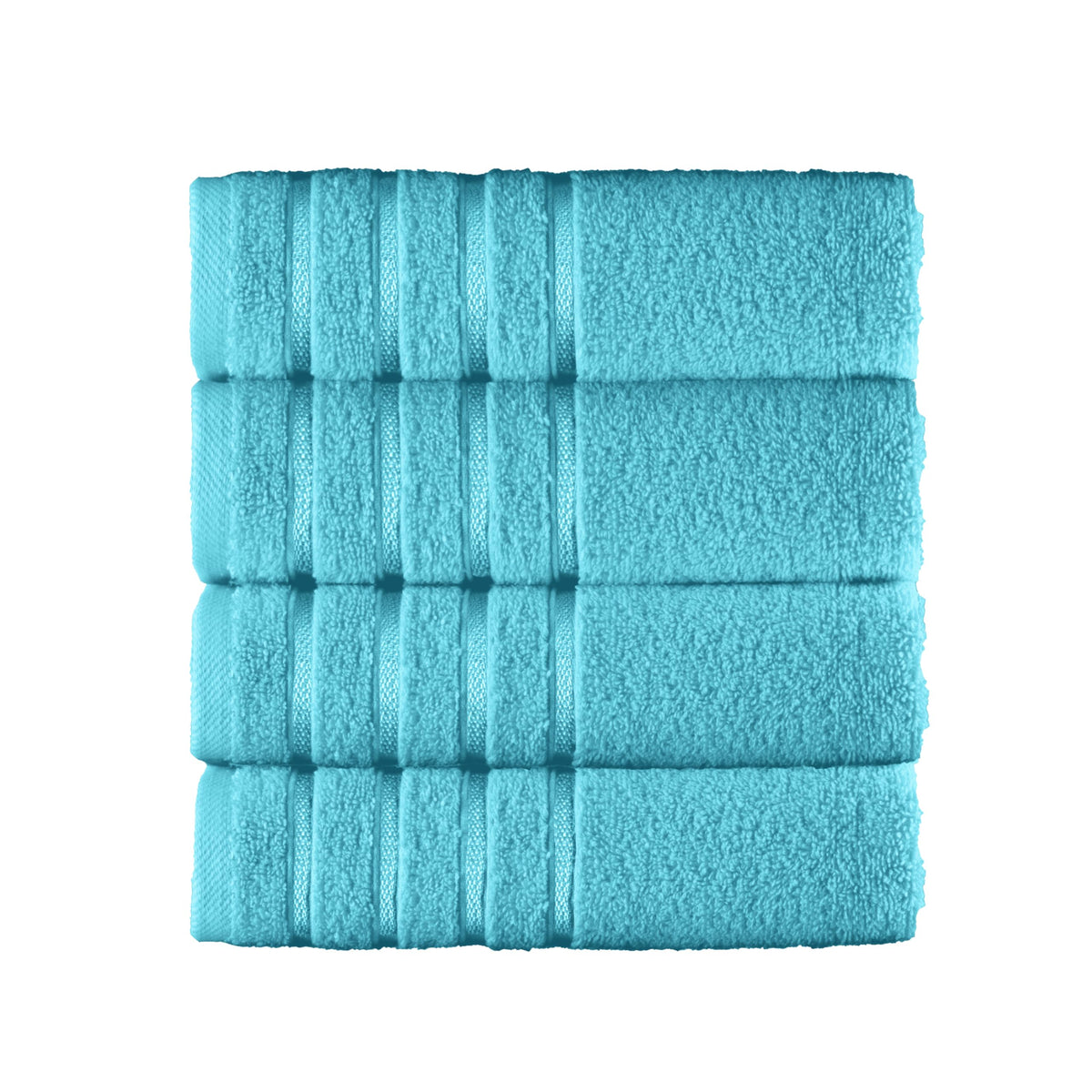 Elegant Comfort 4 Lines Viscose Stripe 6-Piece Premium Towel Set - 100% Turkish Cotton High Absorbent Luxury Bathroom Towels – Includes 2 Washcloths, 2 Hand Towels and 2 Bath Towels Set, Gold