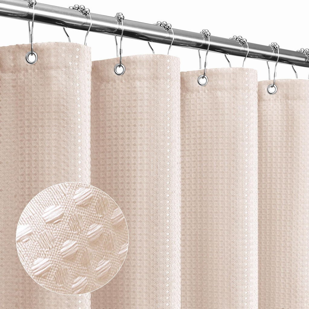 Gibelle Black Cloth-Textured Shower Curtain, Hotel Style, 72x72