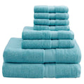 Madison Park 800GSM 100% Cotton Bathroom Bath Towel Set of 8, Cream