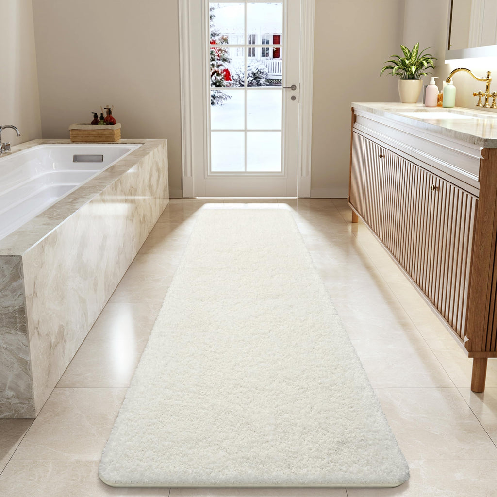 LOCHAS Bathroom Rug Runner 24x60 Inch, Bath Rugs Non Slip, Grey