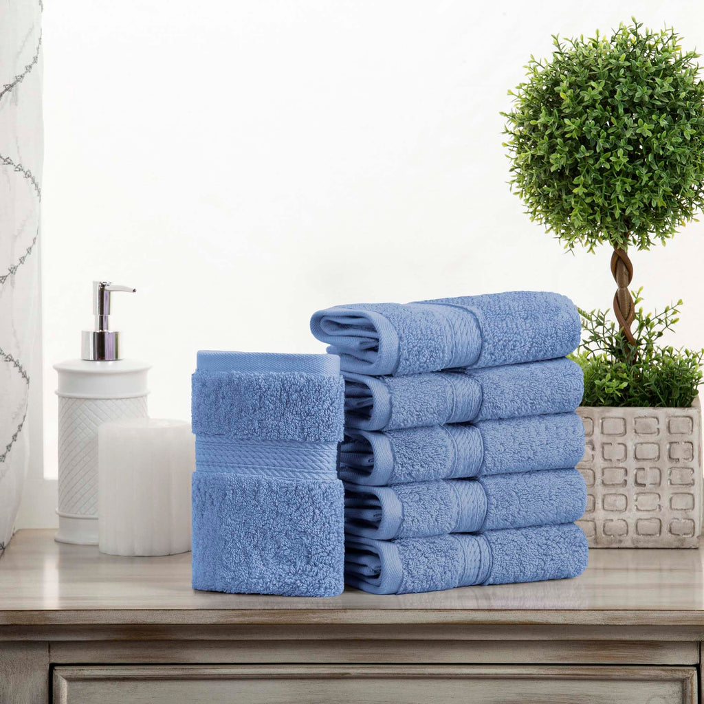 SUPERIOR Egyptian Cotton Plush & Absorbent, Hand Towel Set of 4, Cream