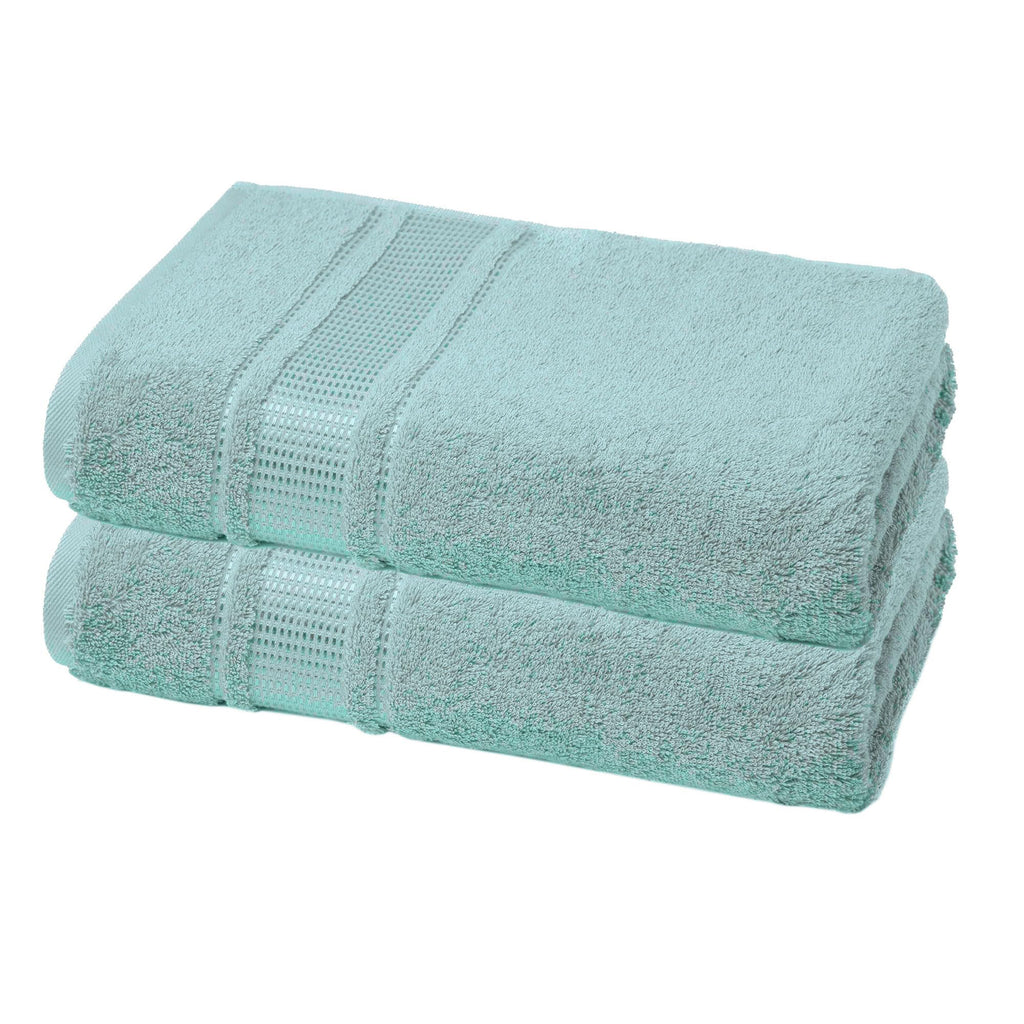 Melissa Linen Fingertip Towels 4 Pack, Aqua Green (Light Teal/Seafoam), 100% Turkish Cotton, Small Hand Towels for Face and Guest Bathroom, 12 x 18 in, Soft, Absorbent, Quick Dry, 550 GSM