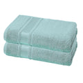 Melissa Linen Fingertip Towels 4 Pack, Aqua Green (Light Teal/Seafoam), 100% Turkish Cotton, Small Hand Towels for Face and Guest Bathroom, 12 x 18 in, Soft, Absorbent, Quick Dry, 550 GSM