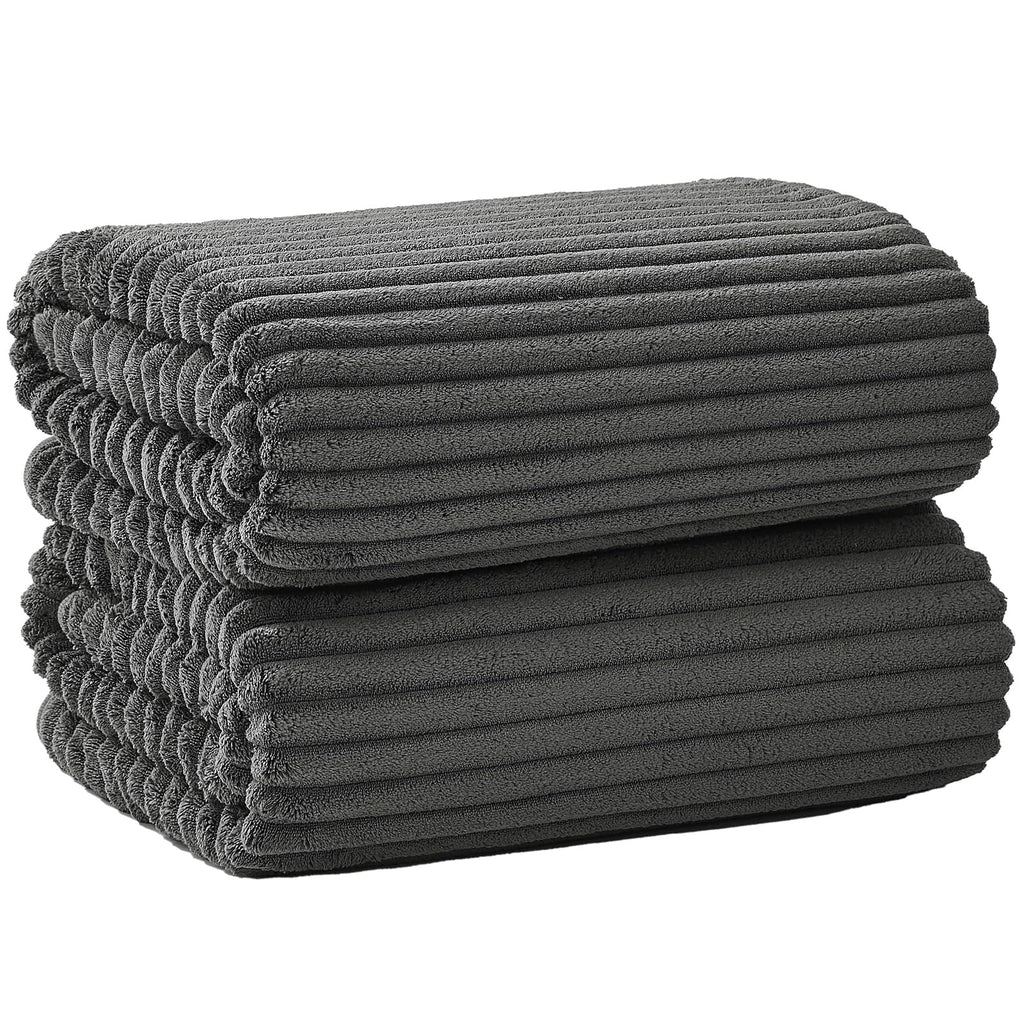 6 PC Bath Towel Set, 40"x80" Oversized Bath Sheets, Olive Green