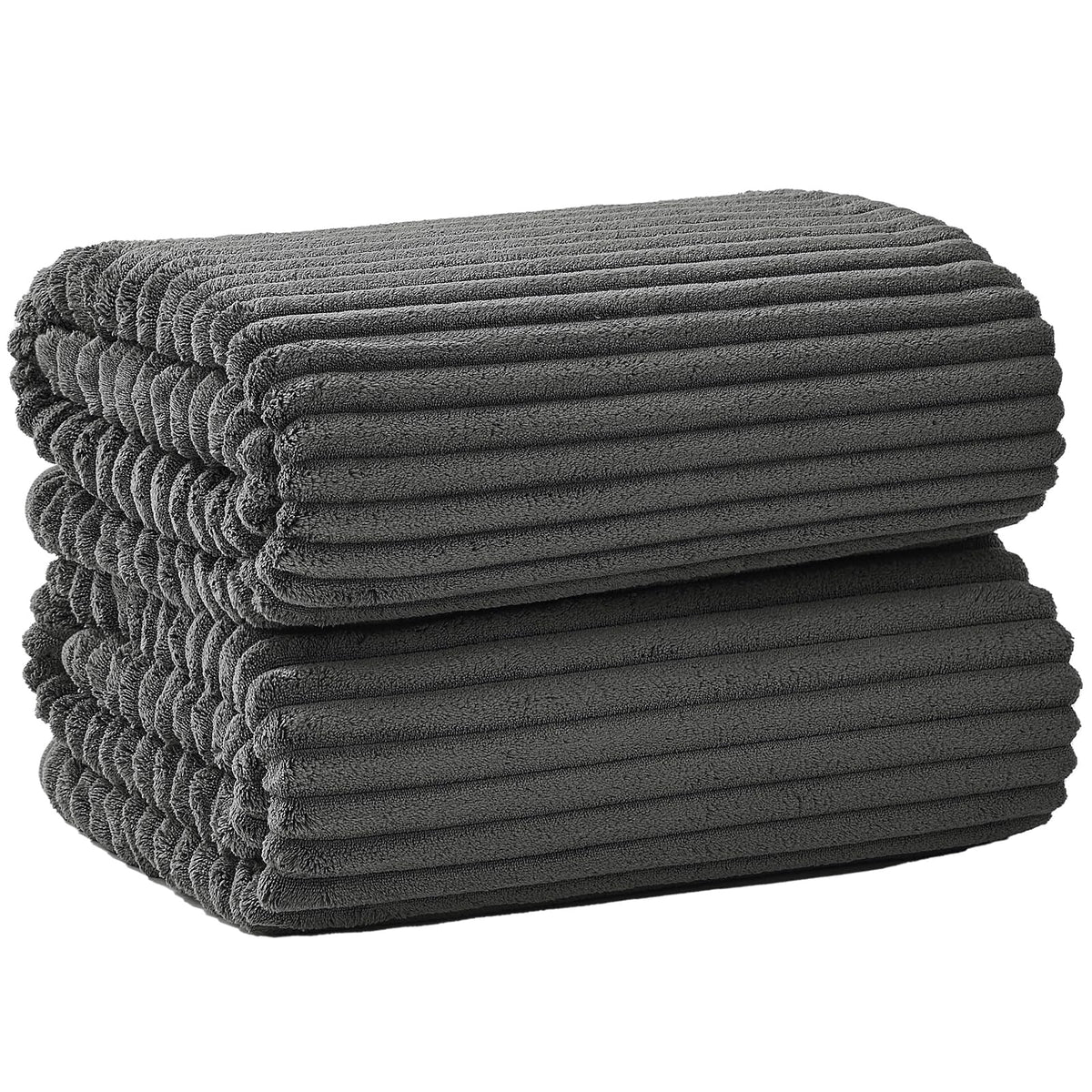 6 PC Bath Towel Set, 40"x80" Oversized Bath Sheets, Olive Green