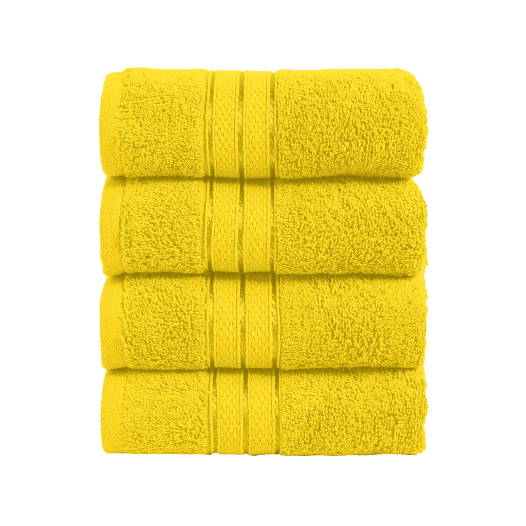 Elegant Comfort Luxury 6-Piece Towel Set, Premium Soft 100% Turkish Cotton, Three Line Popcorn Design 2 Bath Towels, 2 Hand Towels and 2 Washcloths Towel Set-Quick-Drying and Absorbent, Vibrant Orange