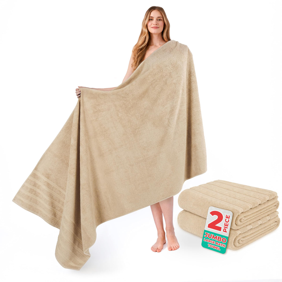 American Soft Linen 100% Cotton Luxury Turkish Towels, 4 PC Bath Towel Set