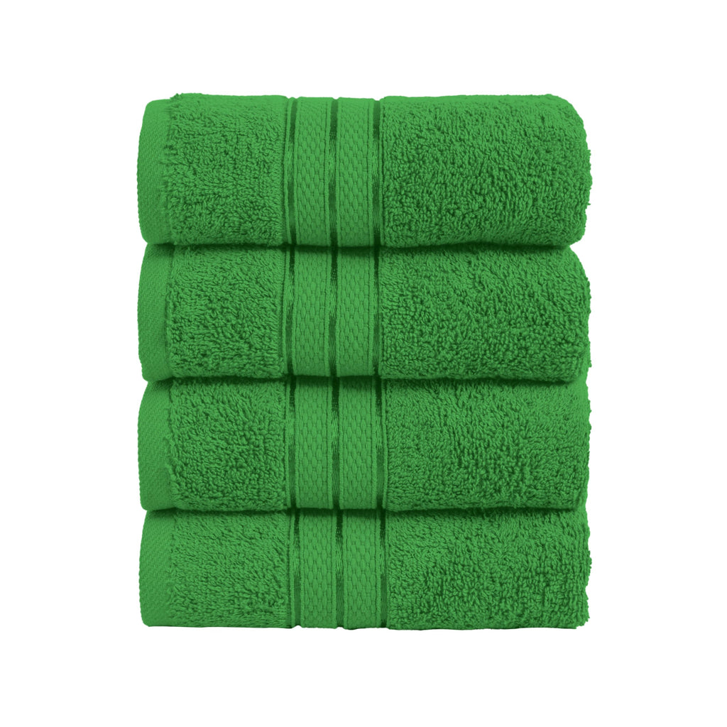 Elegant Comfort Luxury 6-Piece Towel Set, Premium Soft 100% Turkish Cotton, Three Line Popcorn Design 2 Bath Towels, 2 Hand Towels and 2 Washcloths Towel Set-Quick-Drying and Absorbent, Vibrant Orange