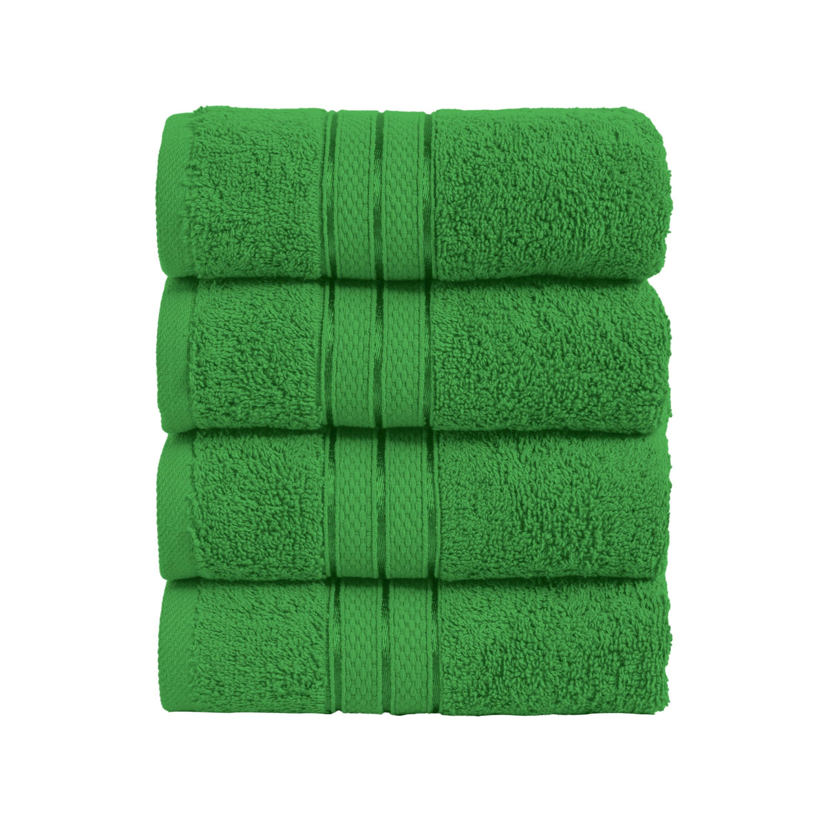 Elegant Comfort Luxury 6-Piece Towel Set, Premium Soft 100% Turkish Cotton, Three Line Popcorn Design 2 Bath Towels, 2 Hand Towels and 2 Washcloths Towel Set-Quick-Drying and Absorbent, Vibrant Orange