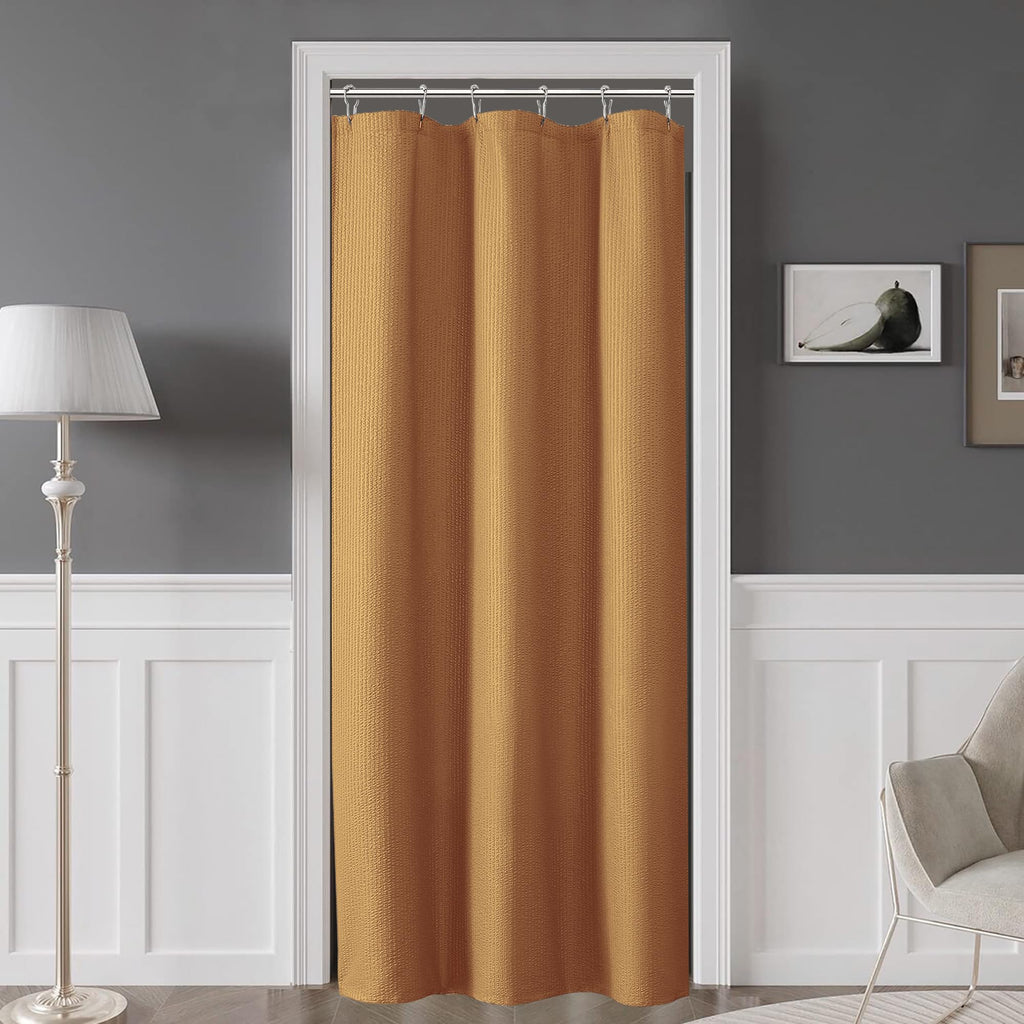 OVZME Berry Cute Shower Curtain, Embossed Textured Fabric Shower Curtain for Bathroom - Soft Cloth & Hotel Spa Luxury, Water Repellent, Machine Washable Shower Curtain, 72X72, Lemon Yellow