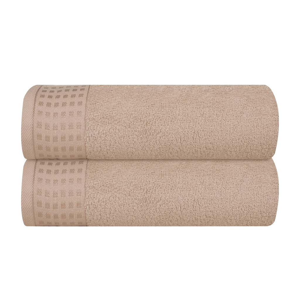 GLAMBURG 100% Cotton 2 Pack Oversized Bath Towel Set 28x55 Inches, Ultra Soft Highly Absorbant Compact Quickdry & Lightweight Large Bath Towels, Ideal for Gym Travel Camp Pool - Black