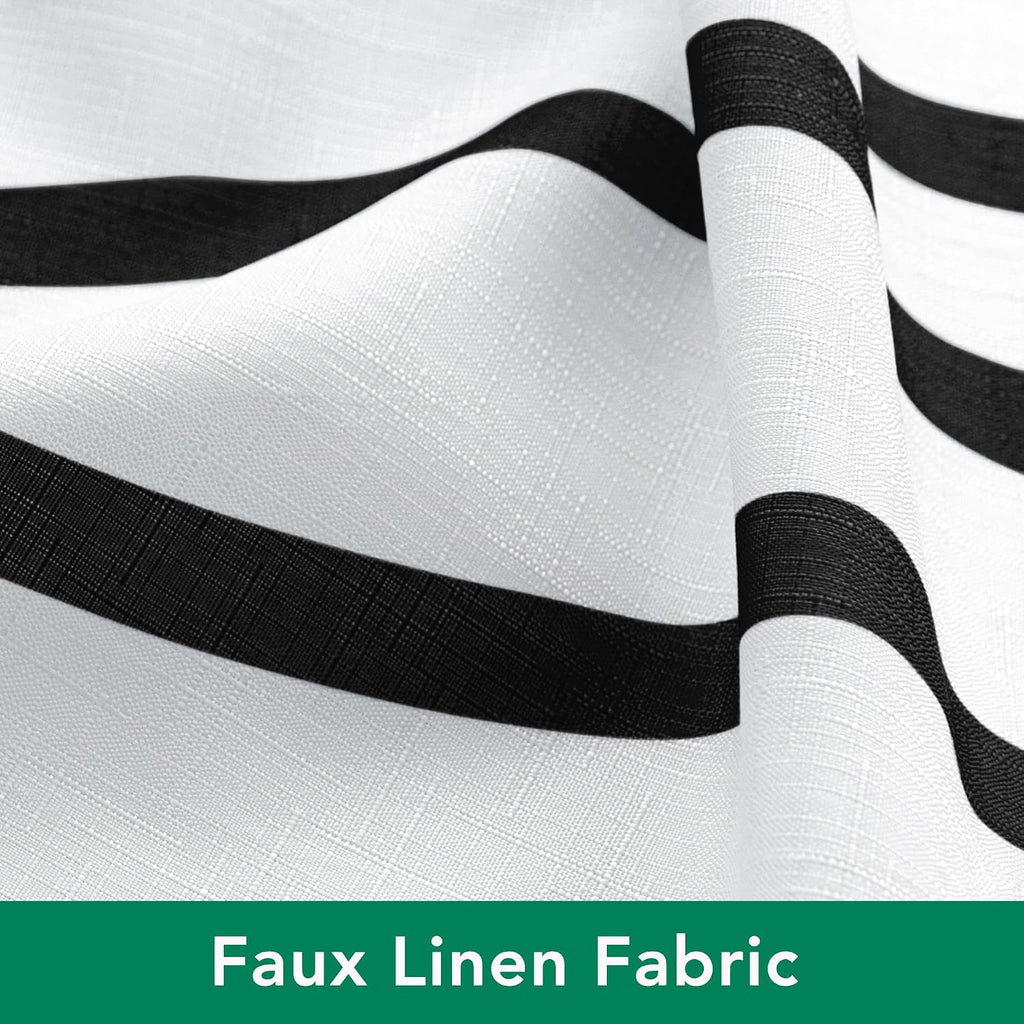 Fabric Modern Shower Curtain-Black and White Shower Curtains for Bathroom
