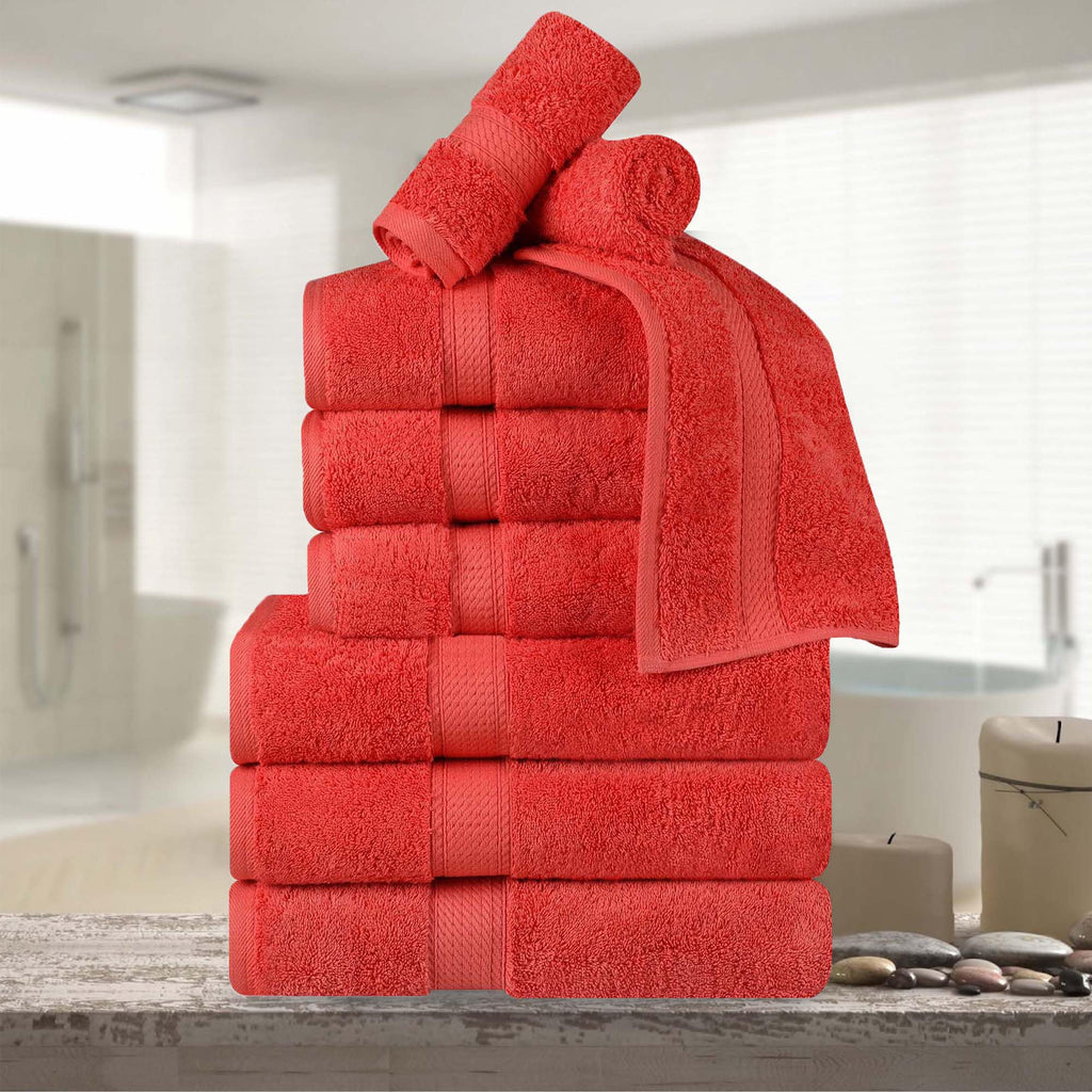 SUPERIOR Egyptian Cotton Plush & Absorbent, Hand Towel Set of 4, Cream
