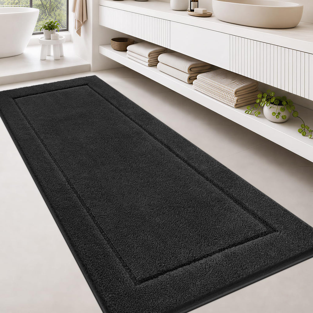 anllugs Bathroom Rugs, Non-Slip Bath Runner Rugs, 30" x 84", Beige