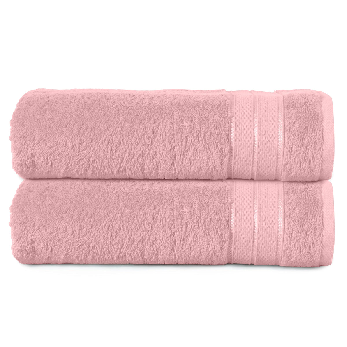 Elegant Comfort Luxury 6-Piece Towel Set, Premium Soft 100% Turkish Cotton, Three Line Popcorn Design 2 Bath Towels, 2 Hand Towels and 2 Washcloths Towel Set-Quick-Drying and Absorbent, Vibrant Orange