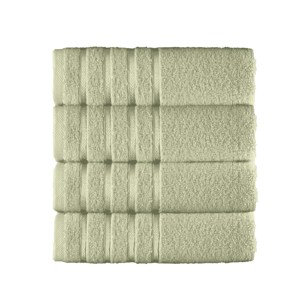 Elegant Comfort 4 Lines Viscose Stripe 6-Piece Premium Towel Set - 100% Turkish Cotton High Absorbent Luxury Bathroom Towels – Includes 2 Washcloths, 2 Hand Towels and 2 Bath Towels Set, Gold
