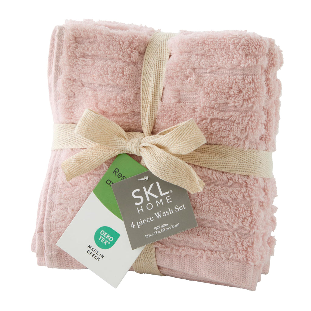 SKL Home CloudSoft Bath Towel Set, 6-Piece, 100% Cotton Luxury, Oatmeal
