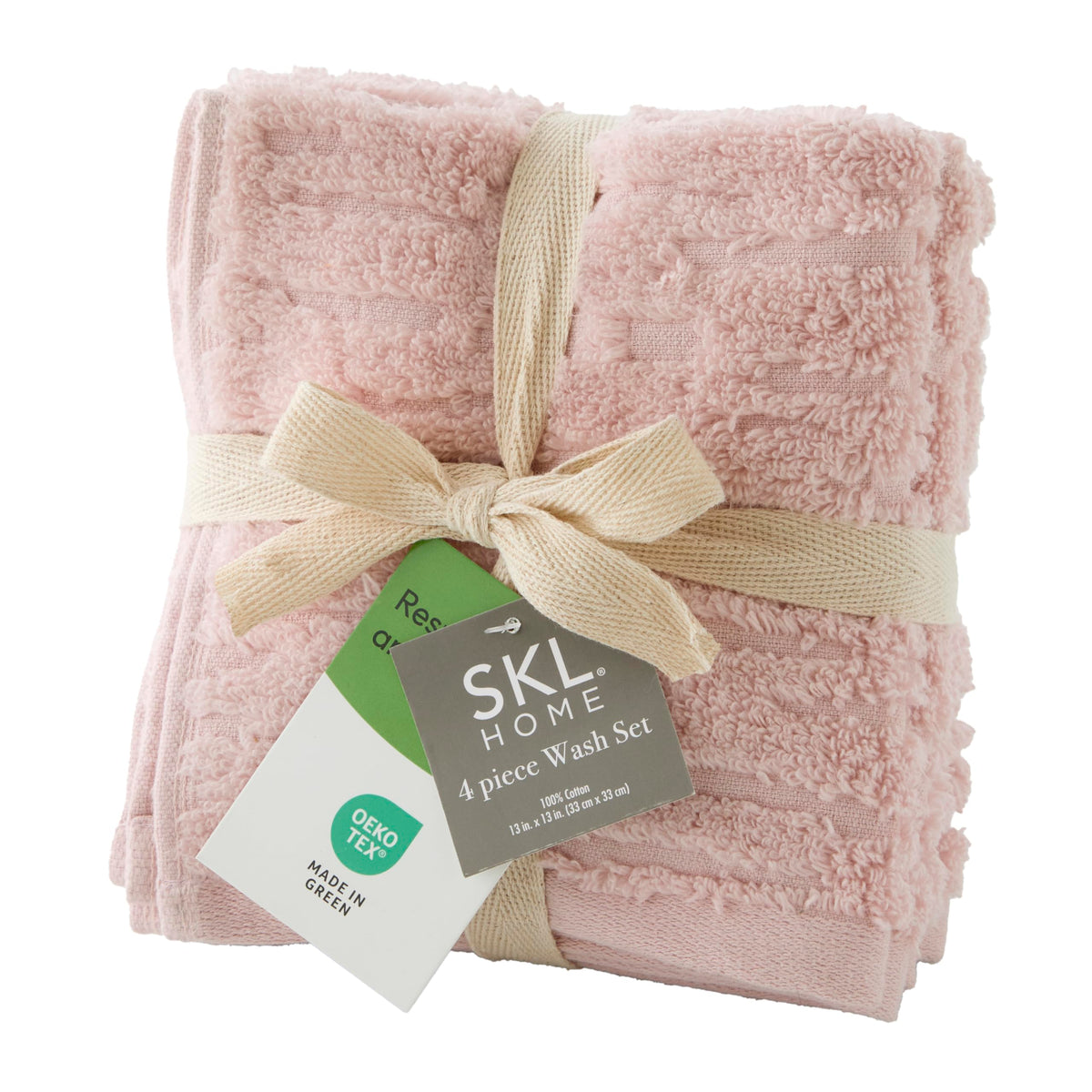 SKL Home CloudSoft Bath Towel Set, 6-Piece, 100% Cotton Luxury, Oatmeal