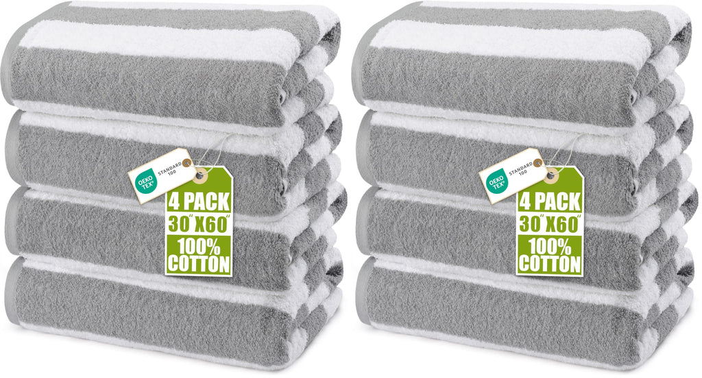 Utopia Towels Beach Towels, 4 Pack, 30x60 in, Bath Towels Cotton, Variety