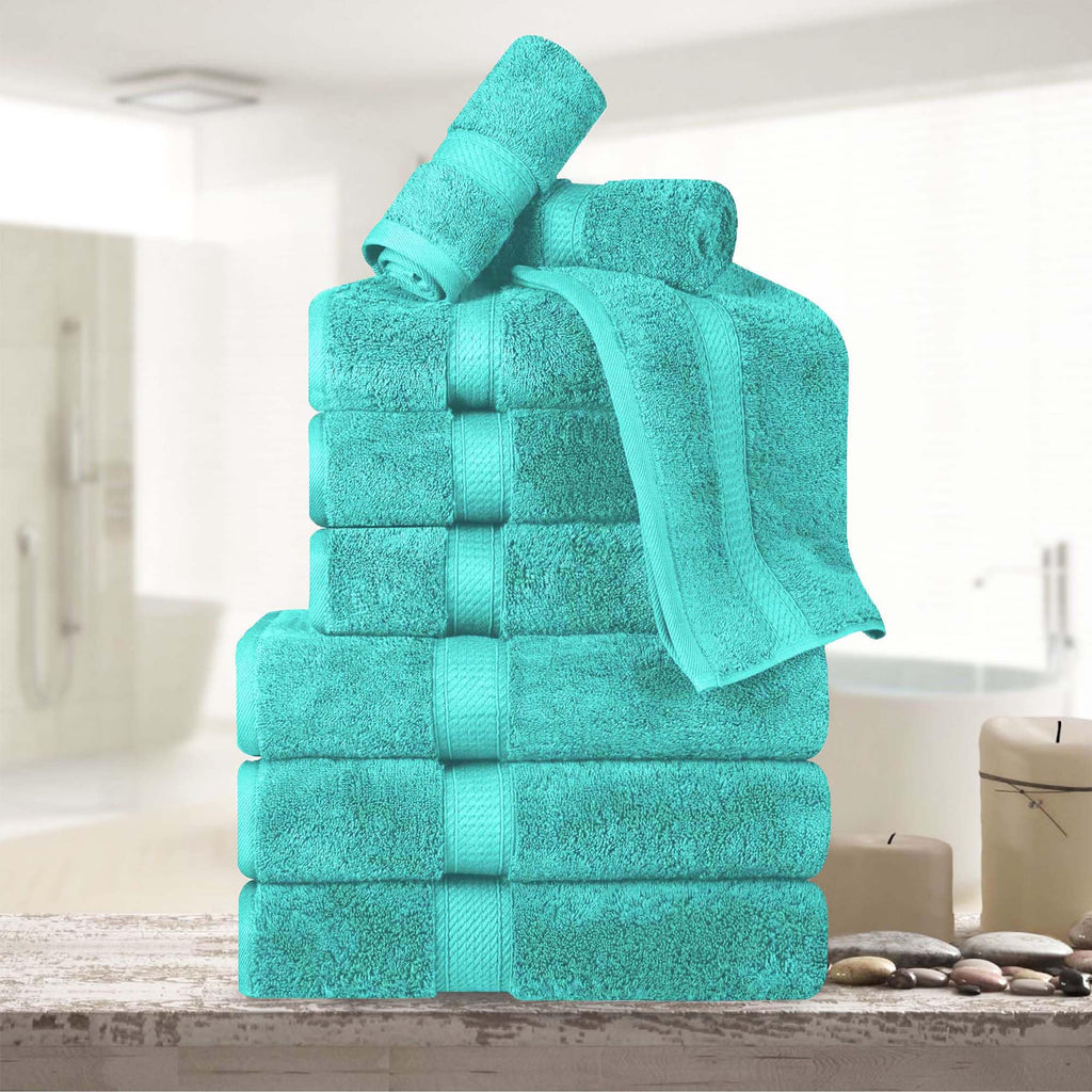 SUPERIOR Egyptian Cotton Plush & Absorbent, Hand Towel Set of 4, Cream