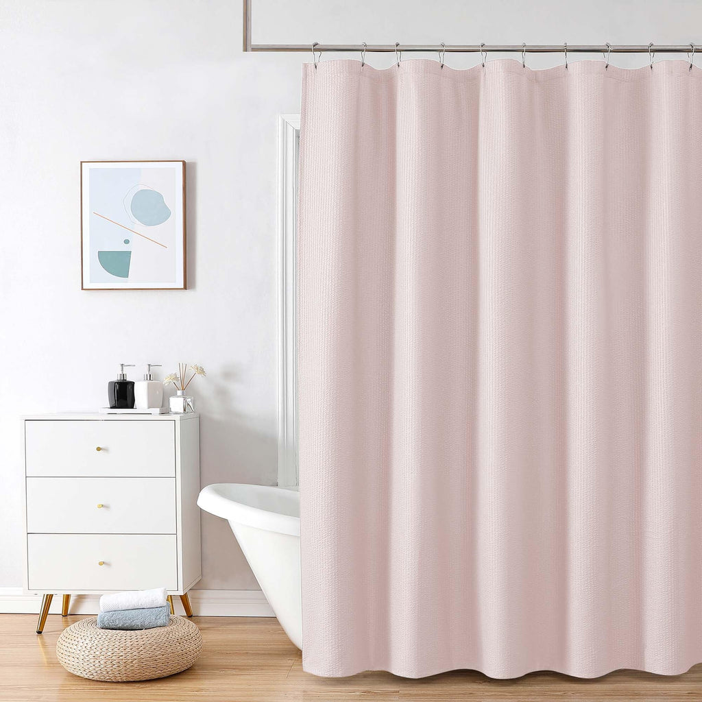 OVZME Berry Cute Shower Curtain, Embossed Textured Fabric Shower Curtain for Bathroom - Soft Cloth & Hotel Spa Luxury, Water Repellent, Machine Washable Shower Curtain, 72X72, Lemon Yellow