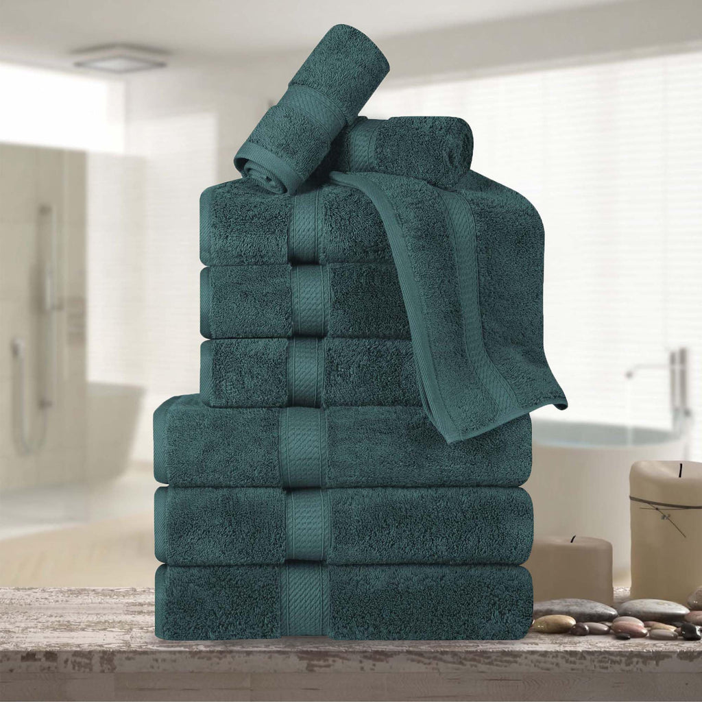 SUPERIOR Egyptian Cotton Plush & Absorbent, Hand Towel Set of 4, Cream