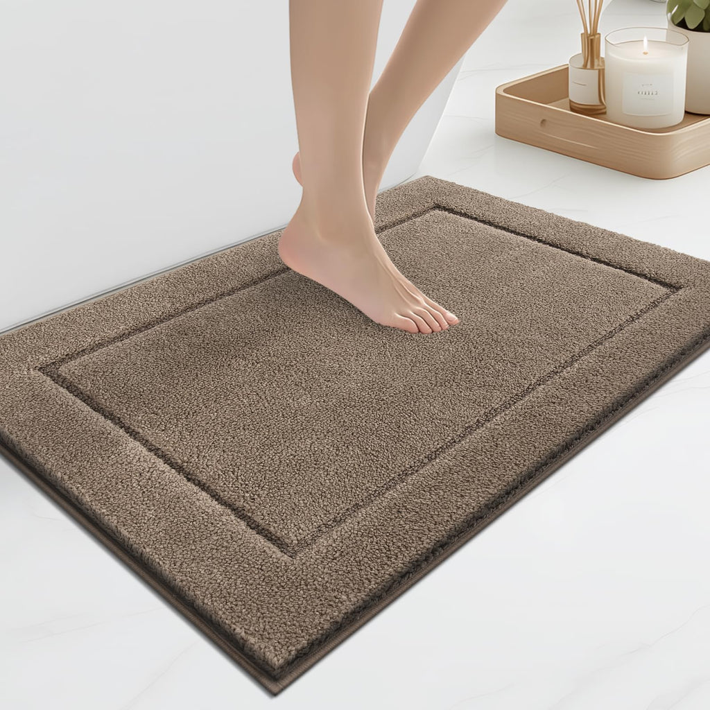 anllugs Bathroom Rugs, Non-Slip Bath Runner Rugs, 30" x 84", Beige