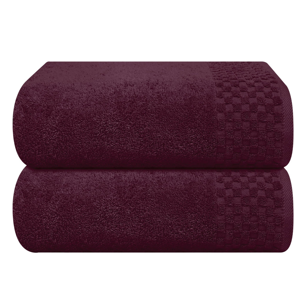 MyOwn Premium Cotton 6 Pack Towel Set for Bathroom, Contains 2 Bath Towels 28x55 inch, 2 Hand Towels 16x24 inch & 2 Wash Coths 12x12 inch, Ideal Everyday use, Compact & Lightweight - Black