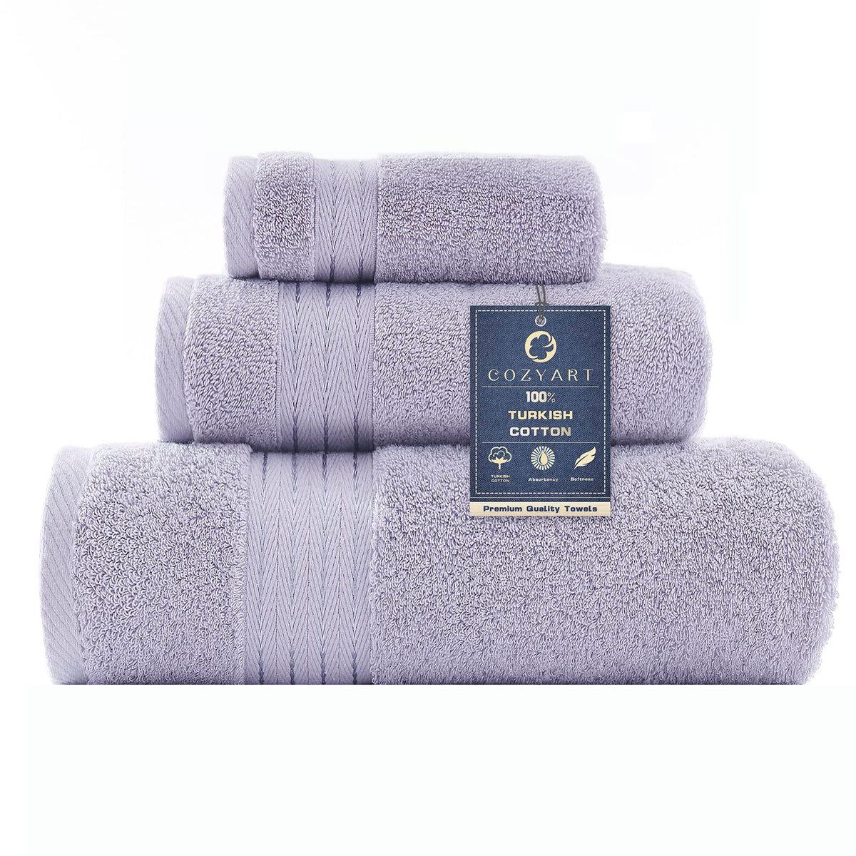 COZYART Luxury Bath Towel Set 6 Pcs, Burnt Orange 100% Turkish Cotton