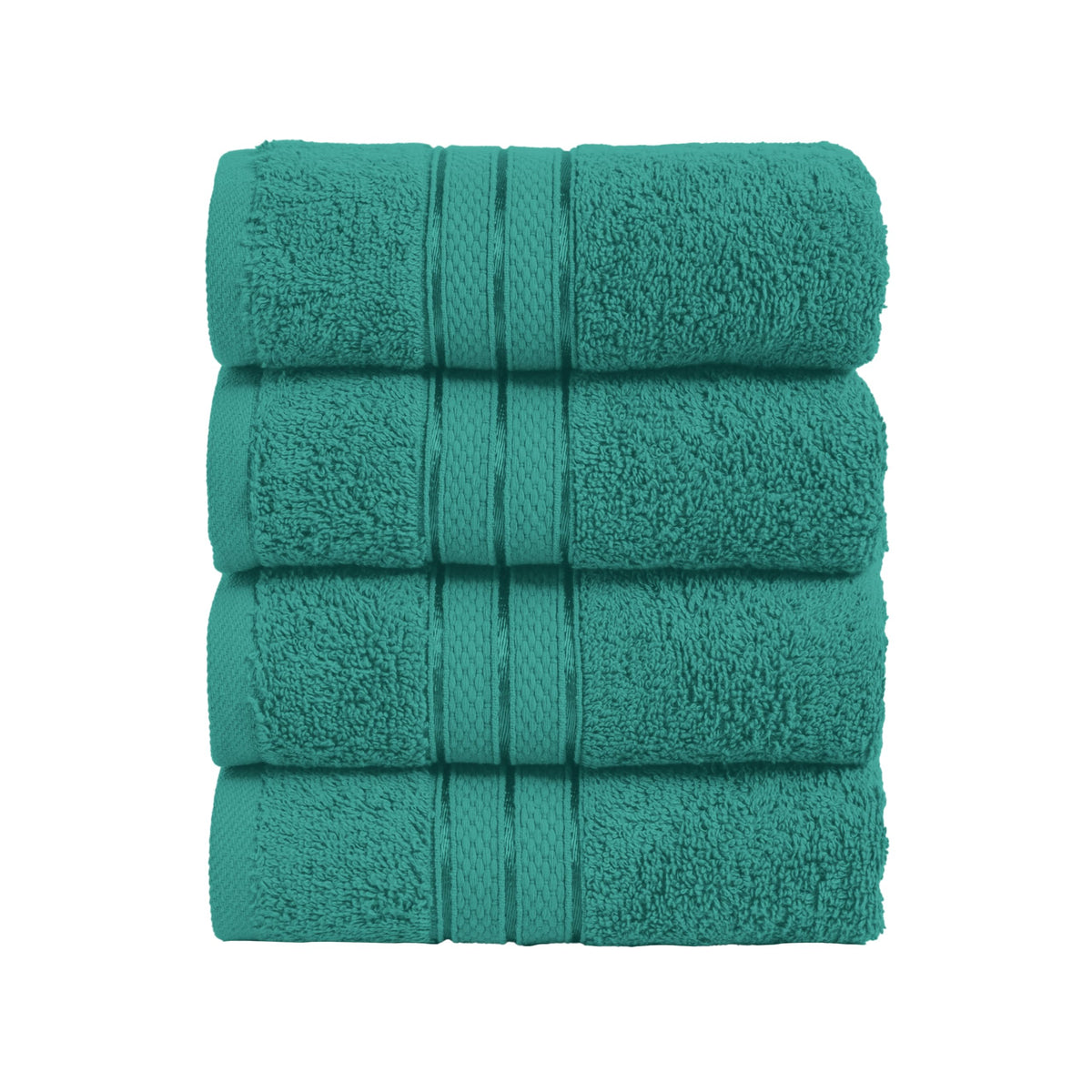 Elegant Comfort Luxury 6-Piece Towel Set, Premium Soft 100% Turkish Cotton, Three Line Popcorn Design 2 Bath Towels, 2 Hand Towels and 2 Washcloths Towel Set-Quick-Drying and Absorbent, Vibrant Orange